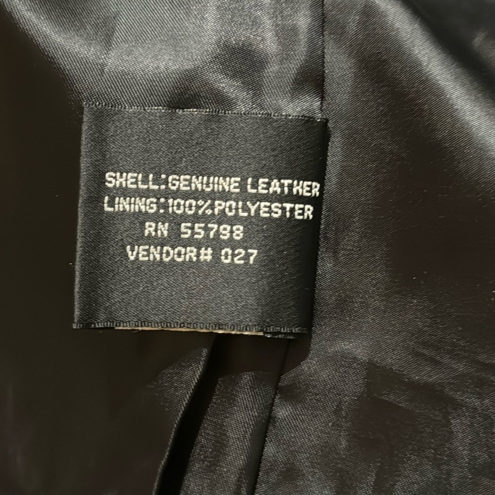 LNR Vintage Black Soft Leather Lined Pockets Zip Up Jacket Small - Picture 9 of 16